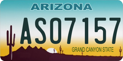 AZ license plate ASO7157