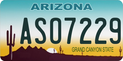 AZ license plate ASO7229