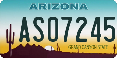 AZ license plate ASO7245