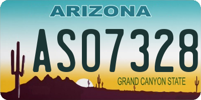 AZ license plate ASO7328