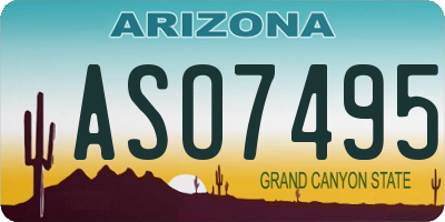 AZ license plate ASO7495