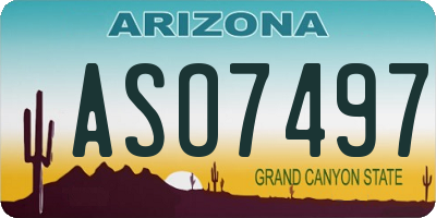 AZ license plate ASO7497