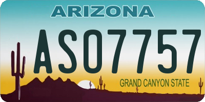 AZ license plate ASO7757