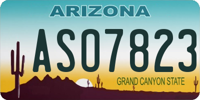 AZ license plate ASO7823