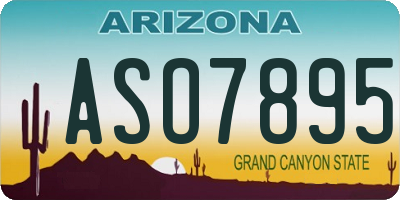 AZ license plate ASO7895