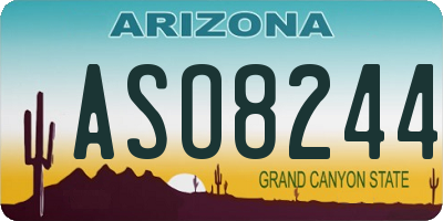 AZ license plate ASO8244