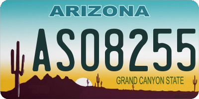 AZ license plate ASO8255