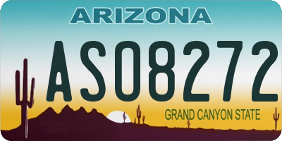 AZ license plate ASO8272