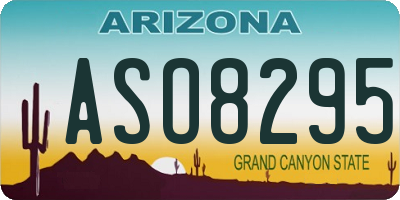 AZ license plate ASO8295