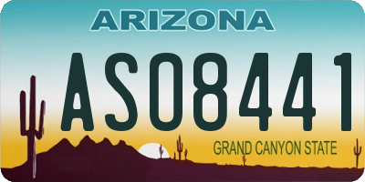 AZ license plate ASO8441