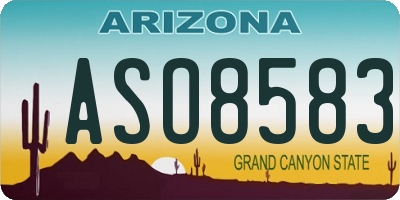 AZ license plate ASO8583