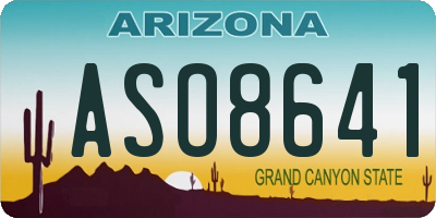 AZ license plate ASO8641