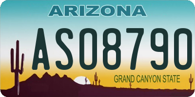AZ license plate ASO8790