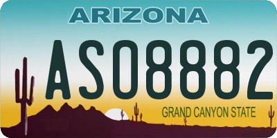 AZ license plate ASO8882