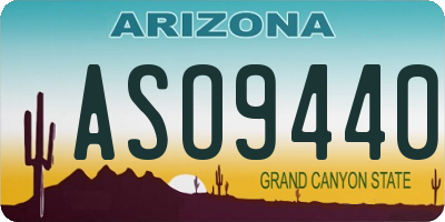 AZ license plate ASO9440
