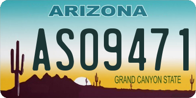 AZ license plate ASO9471