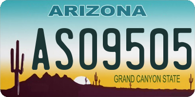 AZ license plate ASO9505