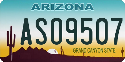 AZ license plate ASO9507