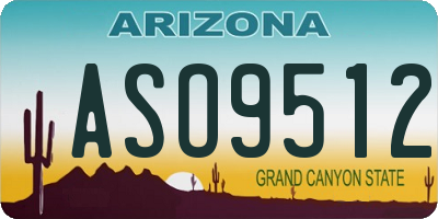 AZ license plate ASO9512