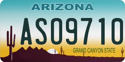 AZ license plate ASO9710
