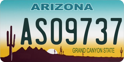 AZ license plate ASO9737