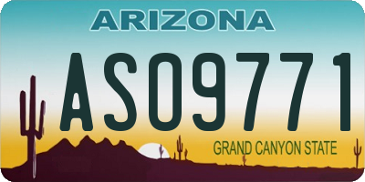 AZ license plate ASO9771