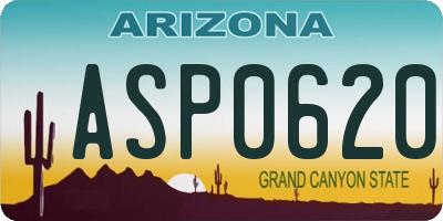 AZ license plate ASP0620