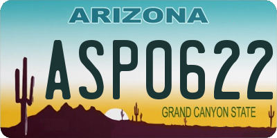 AZ license plate ASP0622