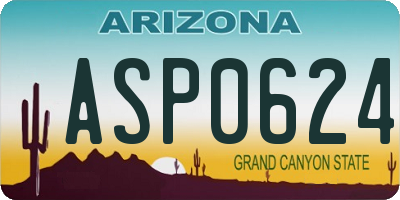 AZ license plate ASP0624