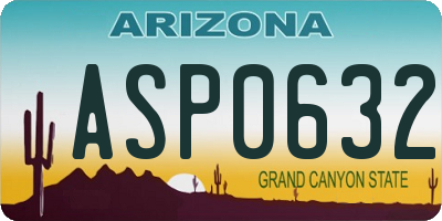 AZ license plate ASP0632