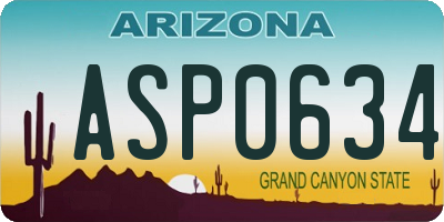 AZ license plate ASP0634