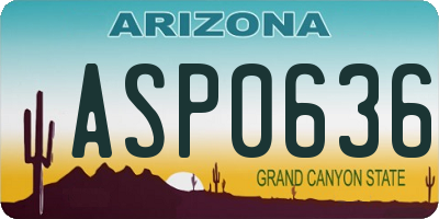 AZ license plate ASP0636