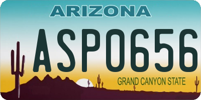 AZ license plate ASP0656