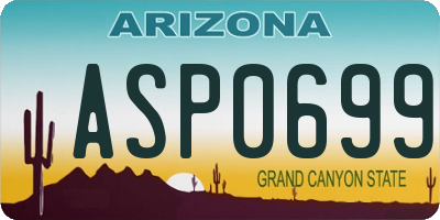 AZ license plate ASP0699