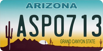AZ license plate ASP0713