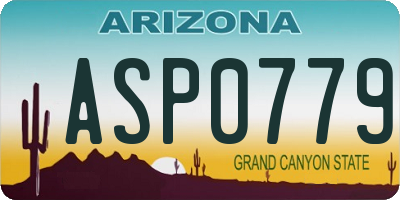 AZ license plate ASP0779