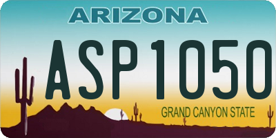 AZ license plate ASP1050