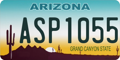 AZ license plate ASP1055