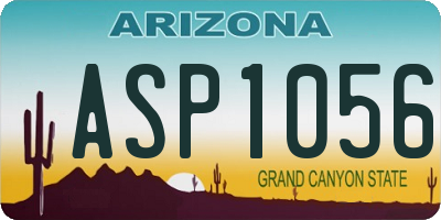 AZ license plate ASP1056