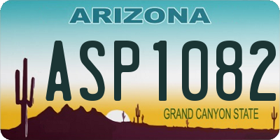 AZ license plate ASP1082