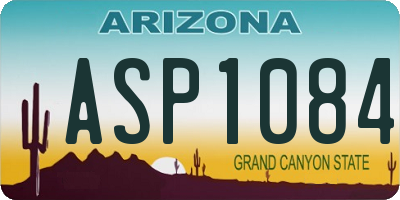 AZ license plate ASP1084