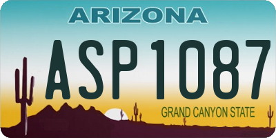 AZ license plate ASP1087
