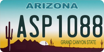 AZ license plate ASP1088