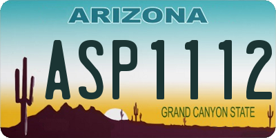 AZ license plate ASP1112