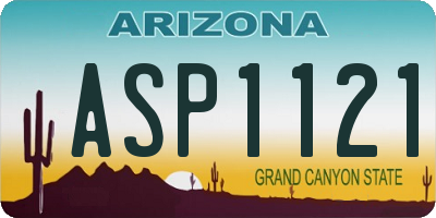 AZ license plate ASP1121