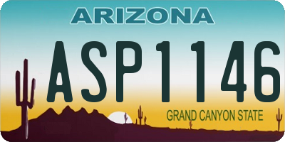 AZ license plate ASP1146