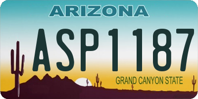 AZ license plate ASP1187