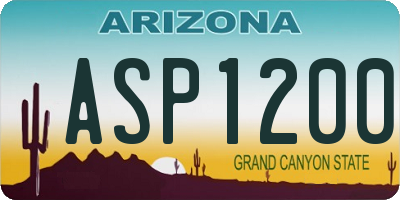 AZ license plate ASP1200