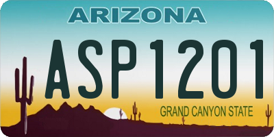 AZ license plate ASP1201