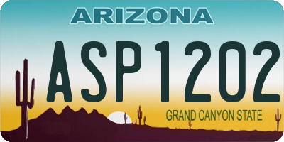 AZ license plate ASP1202